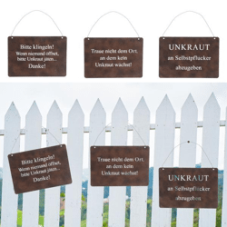 Schild Unkraut zum Hängen, 3/s, 30x21cm