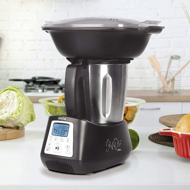 Jocca All-in-One Multifunktions-Küchenmaschine mit App, 12 Funktionsweisen & 10 integrierten Programmen Rühren Mixen Crushen Kneten Garen