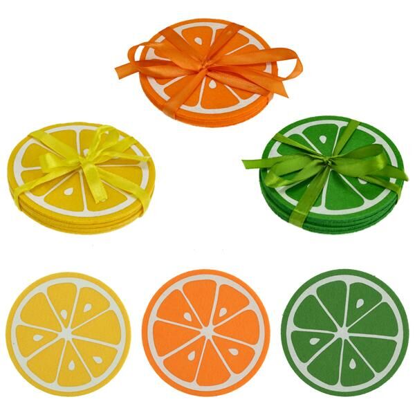 Untersetzer Filz Früchte rund 4er Set