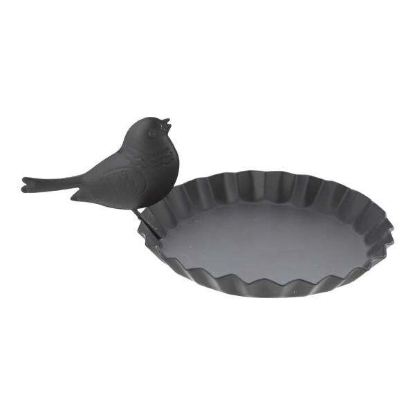 Vogeltränke, Metall, schwarz, ca. 12cmD