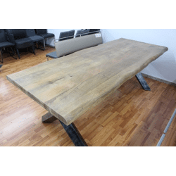 Esstisch Mango Massivholz + Metall Gestell Industie Look 240x100cm 