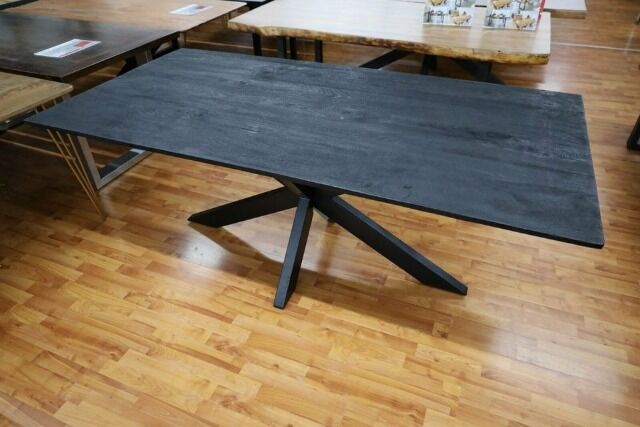 Esstisch Tisch + ECHT HOLZ MANGO Lackiert + Spider Gestell 200x100cm 