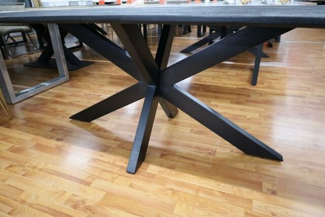 Esstisch Tisch + ECHT HOLZ MANGO Lackiert + Spider Gestell 200x100cm 