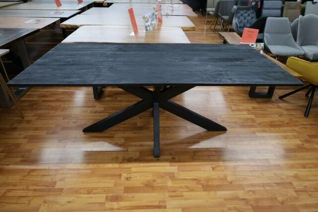Esstisch Tisch + ECHT HOLZ MANGO Lackiert + Spider Gestell 200x100cm 