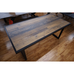 Dining table + wood look + metal frame + NEW in stock 180x90cm 