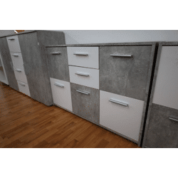 Kommode + Ablageflächen + Schubladen + Beton Optik