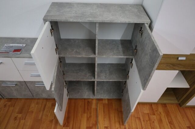 Kommode + Schubladen + Ablageflächen + Beton Optik