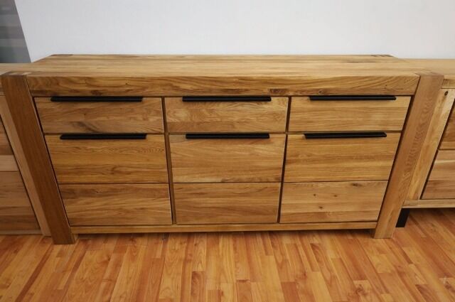 Kommode Vitrine + Mssivholz eiche Pfosten