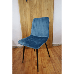 Stuhl Stühle Esszimmerstuhl + 4 Fuß Gestell + Samt Grün