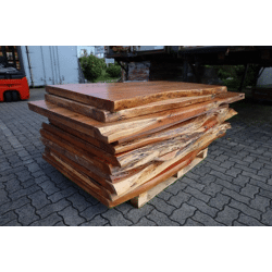 TISCHPLATTEN Dining table + solid acacia + natural tree edge