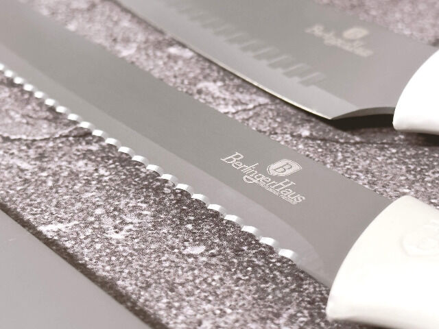 Berlinger Haus BH/2834 Aspen Collection Messer Set 6-tlg. in Grau  Kochmesser Brotmesser Santokumesser Allzweckmesser Schälmesser Küche 