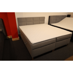 Kastenbett Boxspringbett + Stauraum +Matratze + Topper 180x200cm 