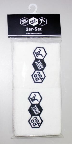 Sweatband wristbands set of 2 in white, FAC Augsburg