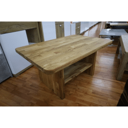 Couchtisch Tisch + Massivholz Eiche + Höhenverstellbar 105,5x70x53/66x56 cm ( LxBxT ) 