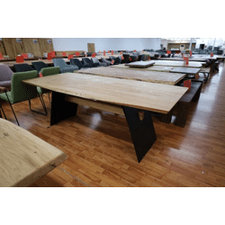 Esstisch Tisch + Schweizer Kante + Massivholz Eiche 240x100cm 