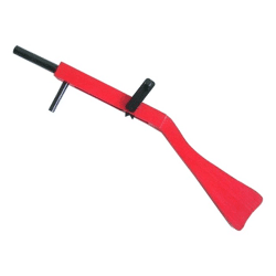 WOODEN RATCHET GUN – 56CM – RED