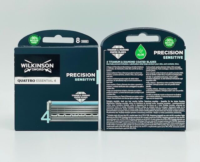 WILKINSON QUATTRO TITANIUM ESSENTIAL 4 PRECISION SENSITIVE RASIERKLINGEN 8ER