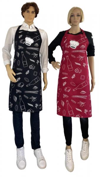 KitchenCover Kochschürze Schürze Küchenschürze Kochkleidung Kochzubehör 4 Farben, 100% Baumwolle, Großhandel Restposten