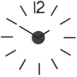 Umbra BLINK DIY Quarz Wanduhr ohne Rahmen als Wanddekoration aus Metall mit Ziffern zum Aufkleben Quarzuhrwerk Uhrzeit Dekoration Uhr Zeit
