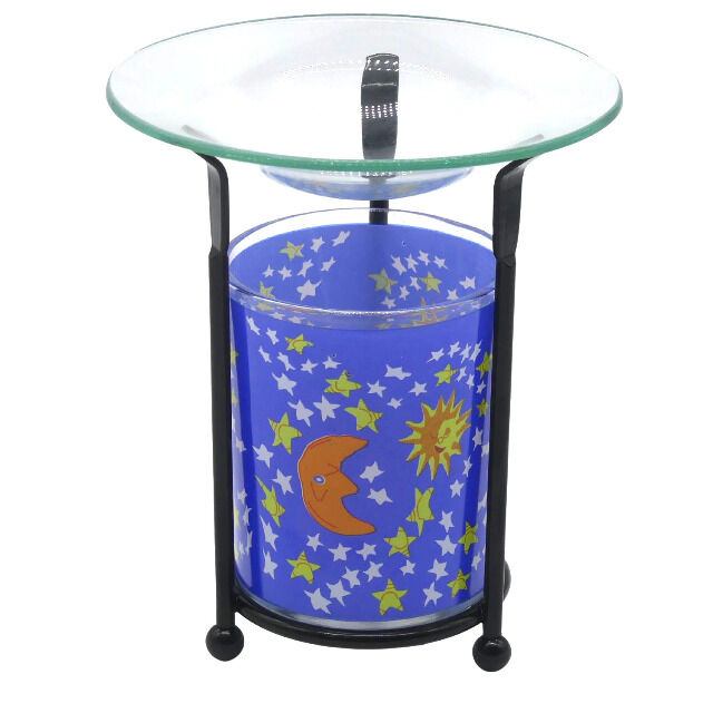 Topline Austria Duftlampe handbemalt Tischdeko Duft Aroma Glasschale Teelicht 12cm