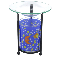 Topline Austria Duftlampe handbemalt Tischdeko Duft Aroma Glasschale Teelicht 12cm