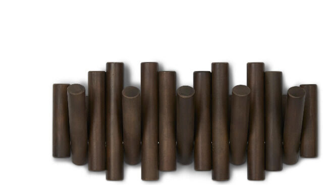 Umbra Picket mit 5 Garderobenhaken 1011471-746 walnussfarben Garderobenleiste Garderobe Kleiderhaken Wandhaken Tasche Mütze Schal Jacke