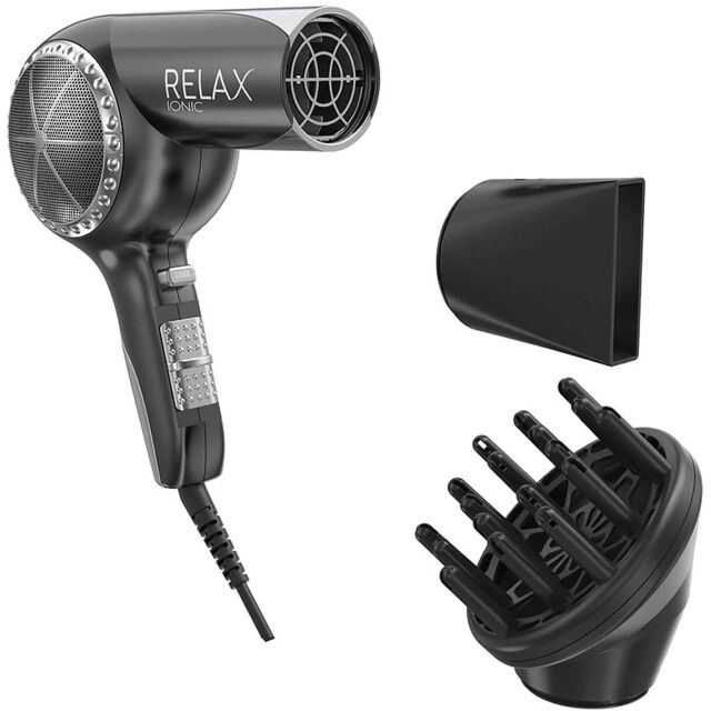 RELAX IONIC Super Silent Haartrockner Föhn mit Ionen Technologie mit 900 Watt Fön Profi-Haartrockner Profiföhn Haarstyling Diffusor - Föhn