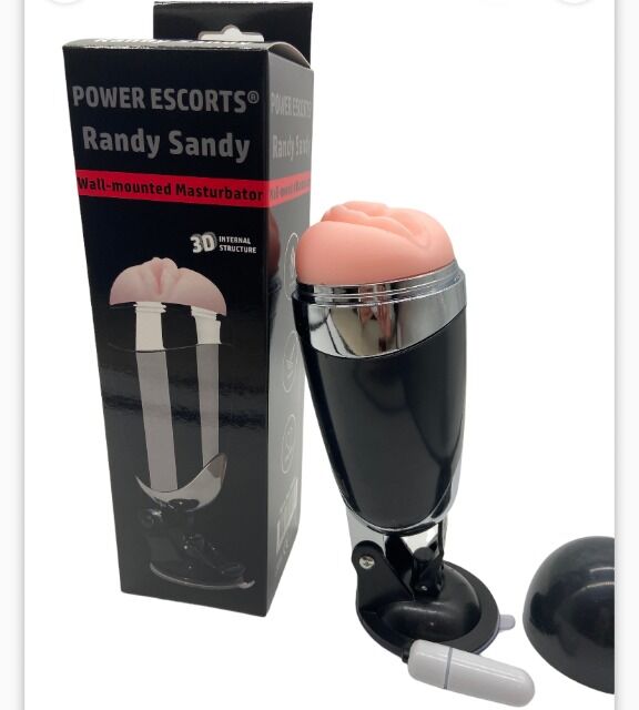 Power Escorts Randy Sandy Vibrating Masturbator - Suction Cup - 22 CM - BR03