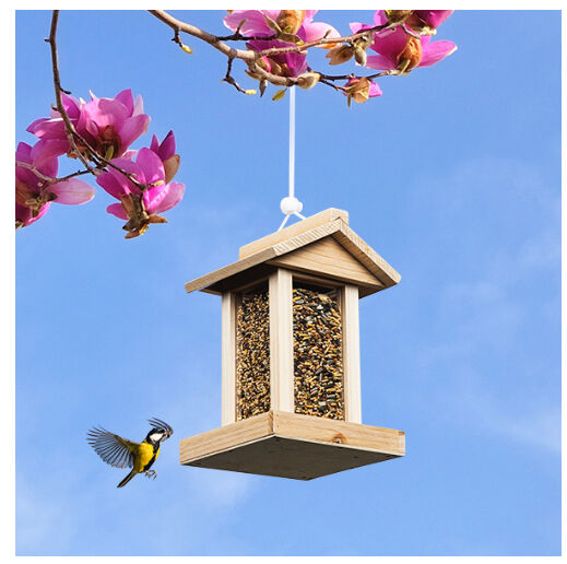 VOGELFUTTERHAUS AUS HOLZ