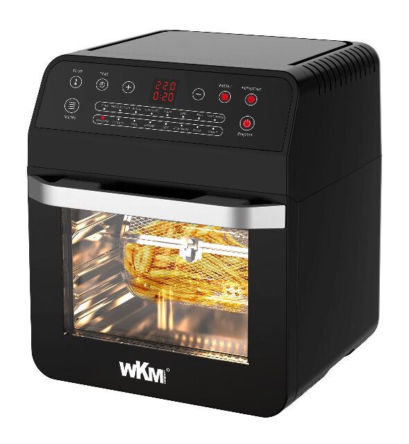 Topmatic XXL Heißluftfritteuse 12L schwarz DAF-1601.12LB 1600W Digitales Touch-Bedienfeld 60M. Timer Air Fryer Air Dryer Friteuse