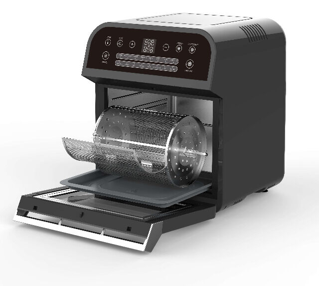 Topmatic XXL Heißluftfritteuse 12L schwarz DAF-1601.12LB 1600W Digitales Touch-Bedienfeld 60M. Timer Air Fryer Air Dryer Friteuse