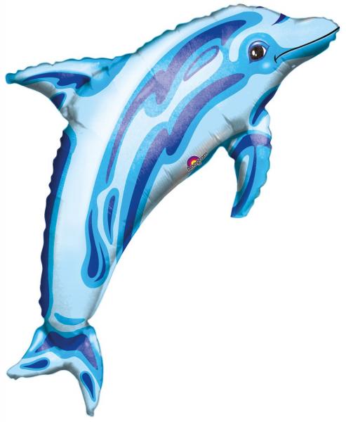 Foil balloon dolphin blue