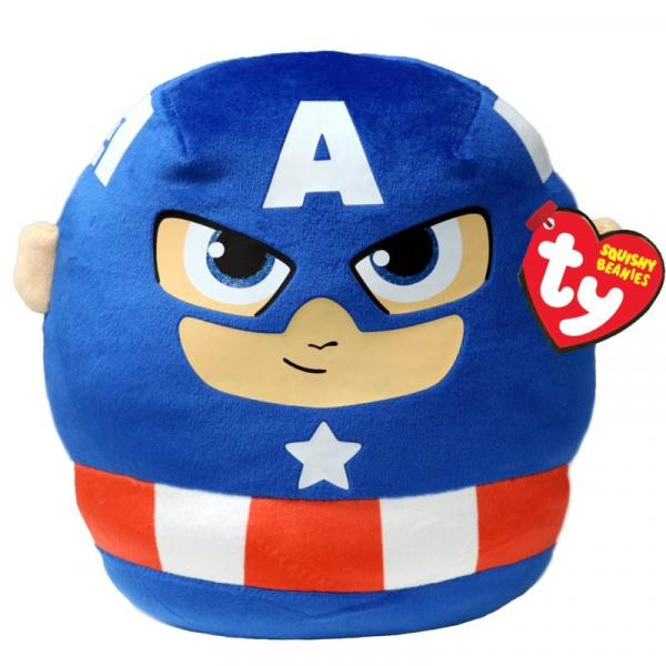 Ty 39355 - Marvel Captain America - Squishy Beanie - Pl&uuml;schkissen 35 cm