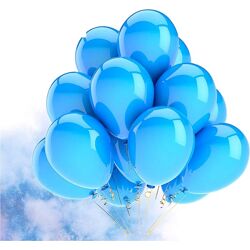 50x Luftballons blau 35 cm - Helium geeignet für Geburtstag & Hochzeit & Party Deko Dekoration zur Befüllung mit Ballongas 
