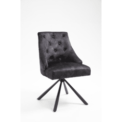 Esszimmerstuhl Stuhl + Chesterfield + Samst Stoff +Drehbar