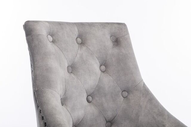 Esszimmerstuhl Stuhl + Chesterfield + Samst Stoff +Drehbar