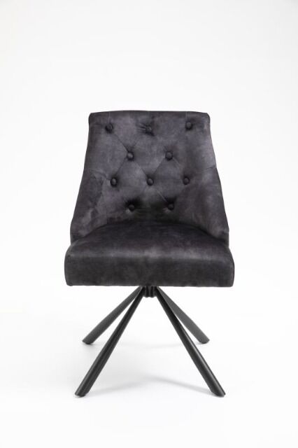 Esszimmerstuhl Stuhl + Chesterfield + Samst Stoff +Drehbar