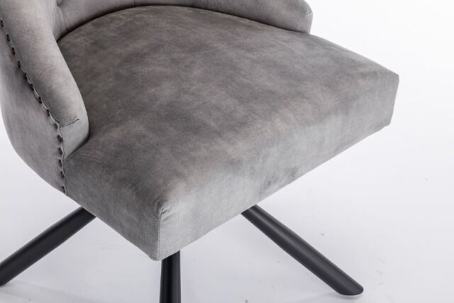 Esszimmerstuhl Stuhl + Chesterfield + Samst Stoff +Drehbar