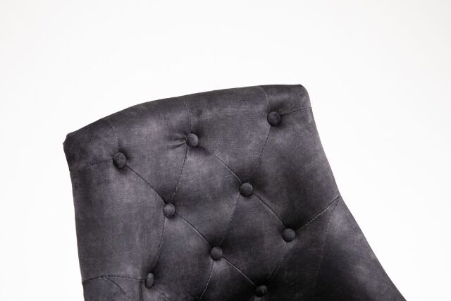Esszimmerstuhl Stuhl + Chesterfield + Samst Stoff +Drehbar