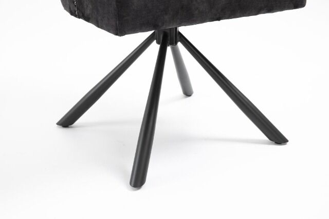 Esszimmerstuhl Stuhl + Chesterfield + Samst Stoff +Drehbar