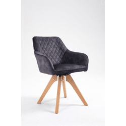 Esszimmerstuhl Stuhl + Samst Stoff + Holz gestell +drehbar