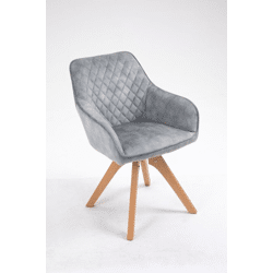 Esszimmerstuhl STuhl + Samt Stoff + Holz Gestell +drehbar