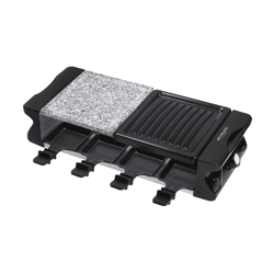 Raclette Grill für 8 Personen mit Stein- und Granitplatte 1200 Watt