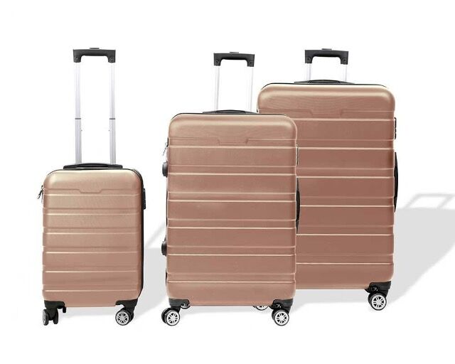 3-teiliges ABS Kofferset Titan rosé