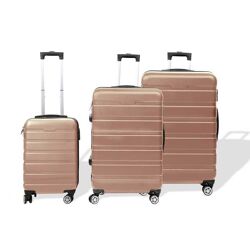3-teiliges ABS Kofferset Titan rosé