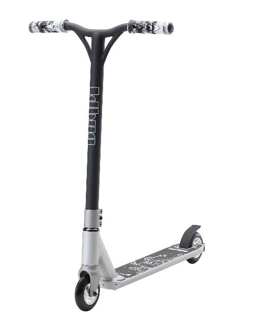 JD Bug Freestyle Stunt Scooter Dark Knight Pro schwarz grau Tretroller Stuntroller bis 100kg belastbar Cityroller Stuntroller Kickroller 