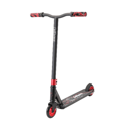 JD Bug Freestyle Stunt Scooter schwarz rot Anubis Tretroller Stuntroller bis 100kg belastbar Roller Cityroller Kickroller Urban Scooter