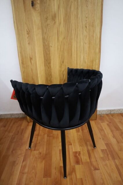 Esszimmerstuhl Stuhl + Metall Gestell + Samt Stoff + Neu auf Lager