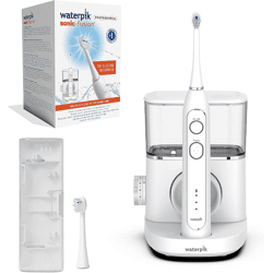 Waterpik Sonic-Fusion Zahnbürste mit integrierter Munddusche 2-Minuten Timer + 2 Bürsten Mundgesundheit Zahnreinigung Zähneputzen Zahnpflege