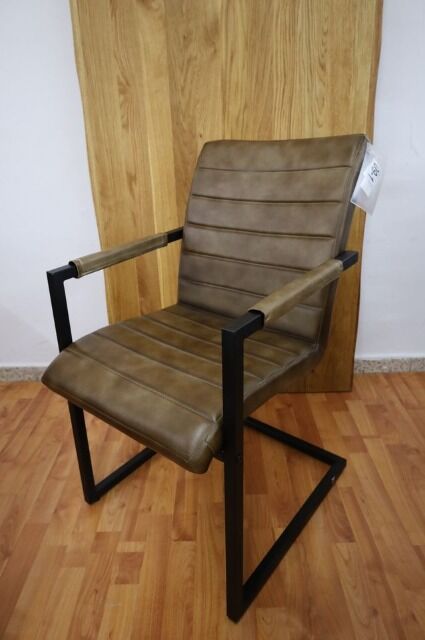 Esszimmerstuhl Stuhl +ECHT LEDER + Metall Gestell